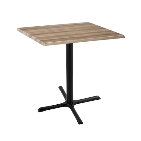 Holland Bar Stool Co 36" Tall In/Outdoor All-Season Table, 30" x 30" Square Natural Top OD211-3036BWOD30SQNat